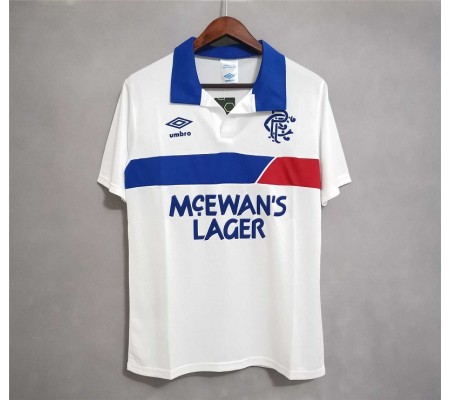 Rangers 87/88 Away White Soccer Jersey